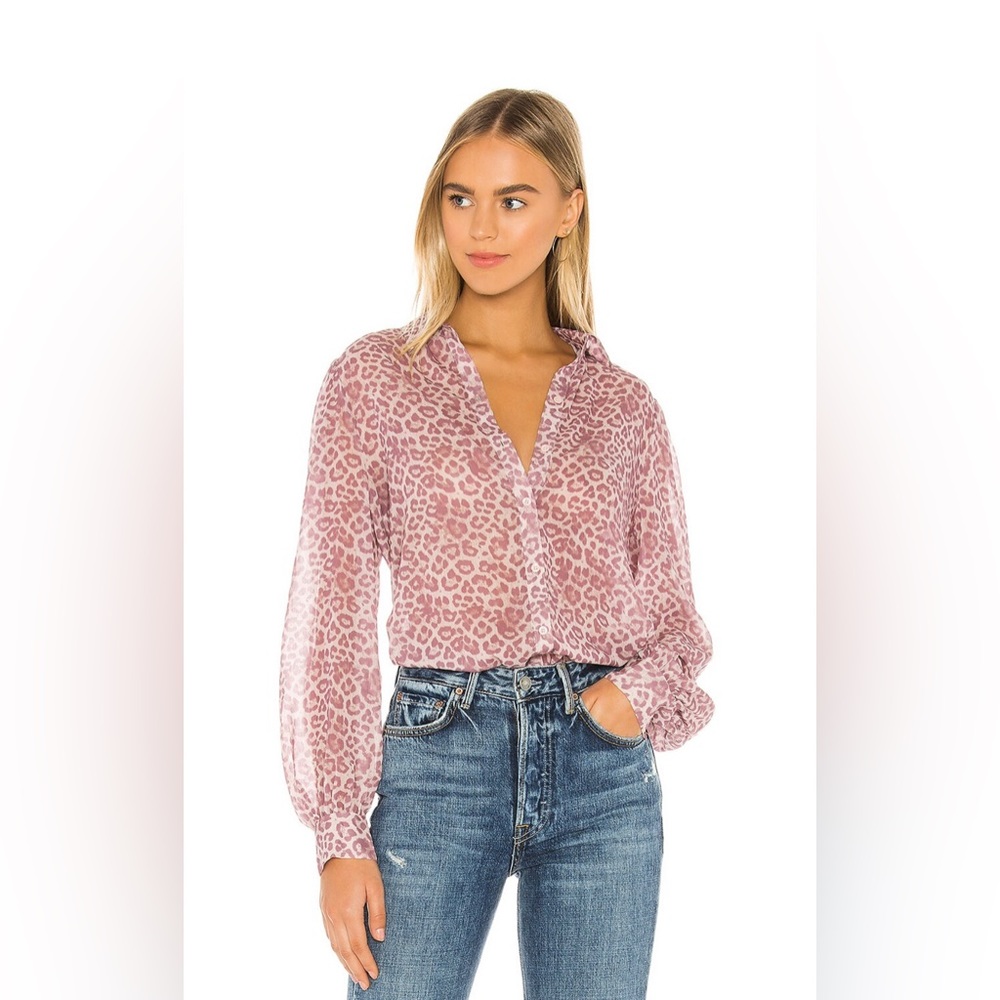 7 for all mankind puff sleeve button down